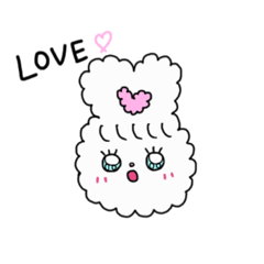 [LINEスタンプ] 共感うさぎ