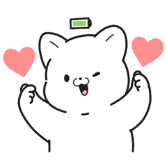 [LINEスタンプ] 恥ずかしがり屋の白い猫ミミ