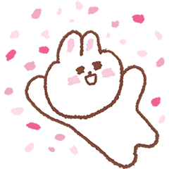 [LINEスタンプ] ハッピーハッピーウサギの画像（メイン）