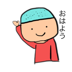 [LINEスタンプ] 表情変わらん平凡boy