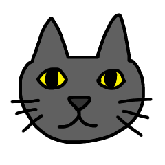 [LINEスタンプ] 黒猫の顔ゆるめ