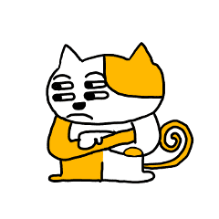 [LINEスタンプ] 動く四ツ目猫の画像（メイン）