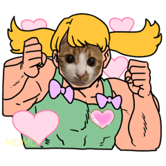 [LINEスタンプ] 茶白猫むむ 普段使い用スタンプ
