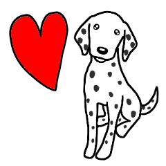 [LINEスタンプ] 犬種別ダルメシアン(英語Ver)