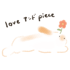 [LINEスタンプ] うさぎのもく。