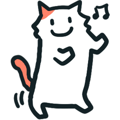 [LINEスタンプ] スマイルねこ:)の画像（メイン）