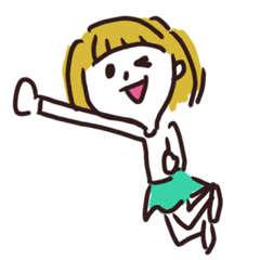 [LINEスタンプ] 金髪bob娘 02