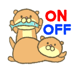 [LINEスタンプ] ふっくらカワウソさんのONとOFF。敬語＆挨拶