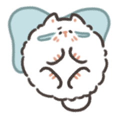 [LINEスタンプ] 綿あめ猫 (涙ver.)