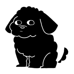 [LINEスタンプ] 黒いわんこ  こたろーくん