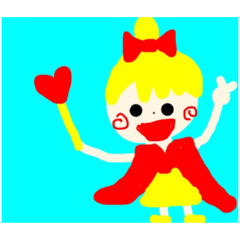 [LINEスタンプ] 個性派可愛いピース女の子
