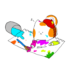 [LINEスタンプ] 画家うたもちの日常