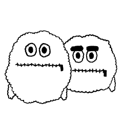 [LINEスタンプ] もこもこモンスターズのほのぼのスタンプ