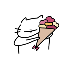 [LINEスタンプ] 前歯が出ちゃった猫