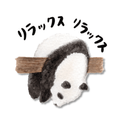 [LINEスタンプ] ゆるカワ⭐️パンダスタンプ〈白フチ文字〉