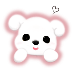 [LINEスタンプ] しろくま わんこ