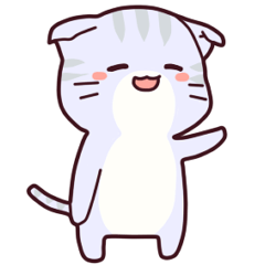 [LINEスタンプ] たれみみのねこちゃん