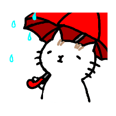 [LINEスタンプ] 何かを持つ猫