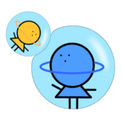 [LINEスタンプ] 惑星ちゃん【言葉なし】