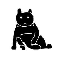 [LINEスタンプ] おなかすいたくろねこちゃんの画像（メイン）