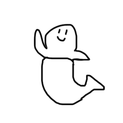 [LINEスタンプ] 人魚になった！白い人