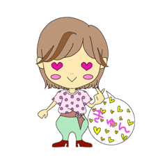 [LINEスタンプ] 女の子miiちゃんの日常で使えるスタンプ①