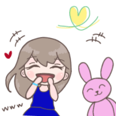 [LINEスタンプ] 好きな人がいます 青が好き