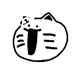 [LINEスタンプ] 半透明な顔だけの猫