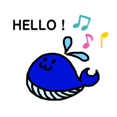 [LINEスタンプ] HELLO！くじらスタンプ