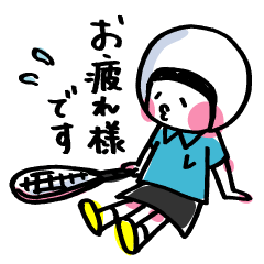 [LINEスタンプ] ソフトテニス女子レットちゃん【敬語編】の画像（メイン）