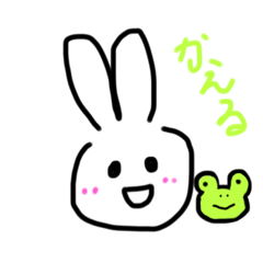 [LINEスタンプ] てがきうさちゃん