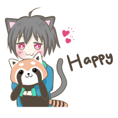 [LINEスタンプ] メンヘラにゃんこ男子(EN)