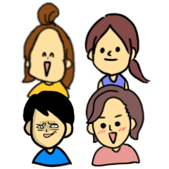 [LINEスタンプ] 私と姉と母と息子。