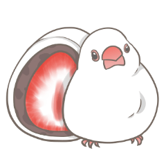 [LINEスタンプ] ふくふく文鳥