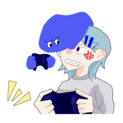 [LINEスタンプ] 青いヤツとの日常