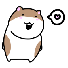 [LINEスタンプ] ドキドキはむたの1日