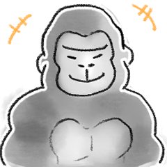 [LINEスタンプ] まるめなゴリラ