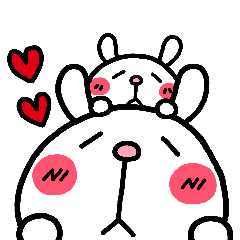 [LINEスタンプ] 每天常用貼圖♡兔子