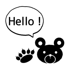 [LINEスタンプ] 記号を駆使したイラスト！ふきだしクマ編