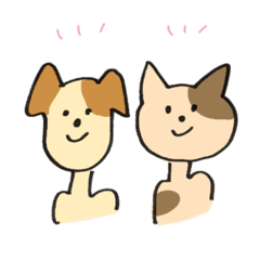 [LINEスタンプ] いぬとねこ！