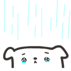 [LINEスタンプ] 動く！雨男(犬)スタンプ