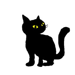 [LINEスタンプ] 表現する黒猫