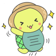 [LINEスタンプ] 亀のかめち。3(夏vet)の画像（メイン）