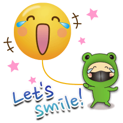 [LINEスタンプ] 笑顔にカエル♡【let's smile！】