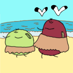 [LINEスタンプ] まめくんの夏スタンプ