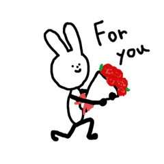 [LINEスタンプ] English rabbit daily