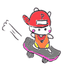 [LINEスタンプ] スケボーぷんちゃん。