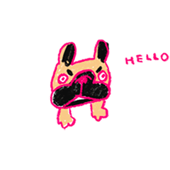 [LINEスタンプ] frenchbulldog/fawn