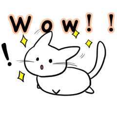 [LINEスタンプ] 白まるねこ