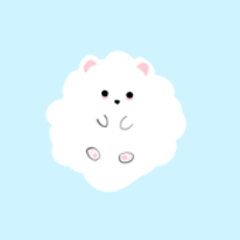 [LINEスタンプ] ふわふわコハク